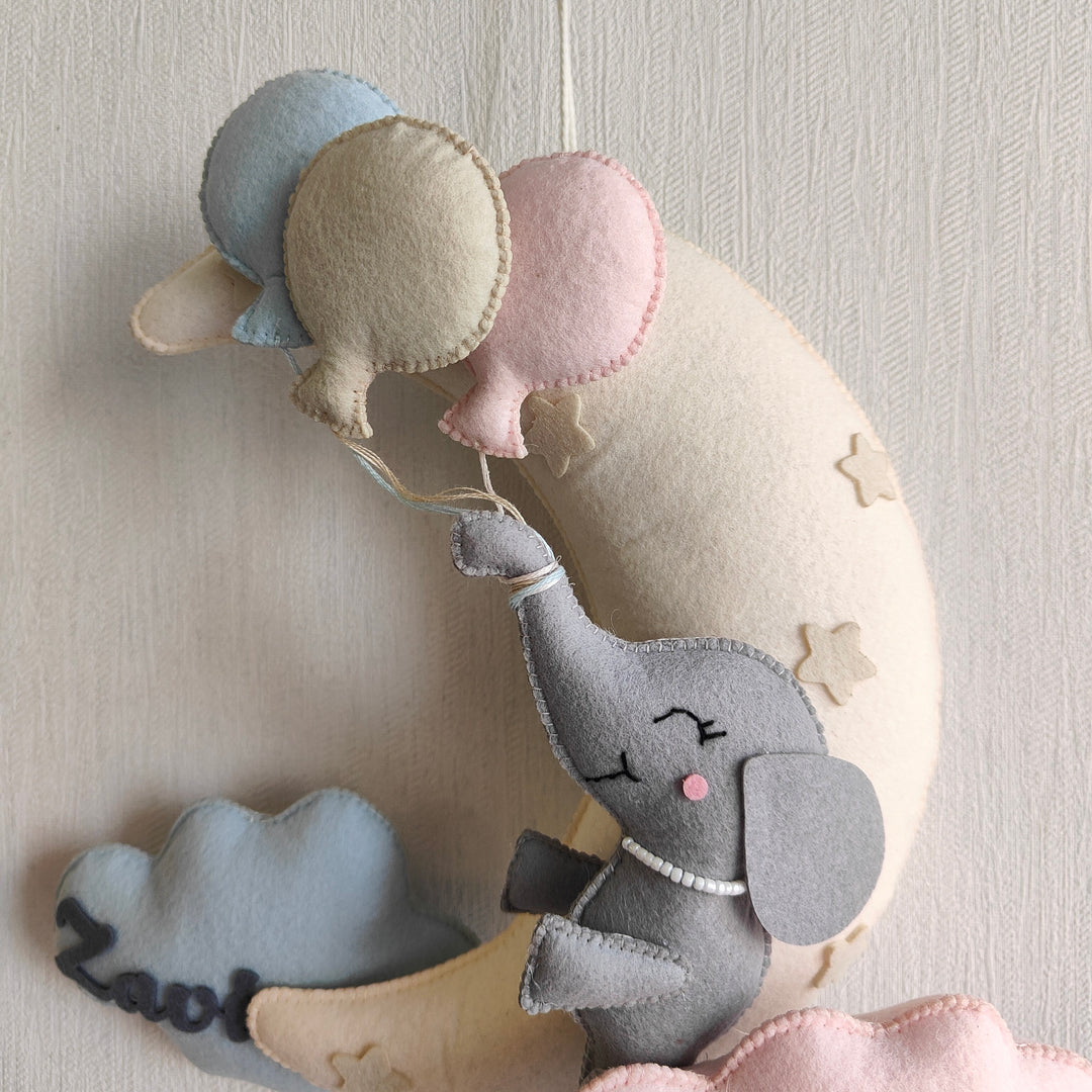 Babble Wrap  Elephant’s Balloon Bliss Name Hanging