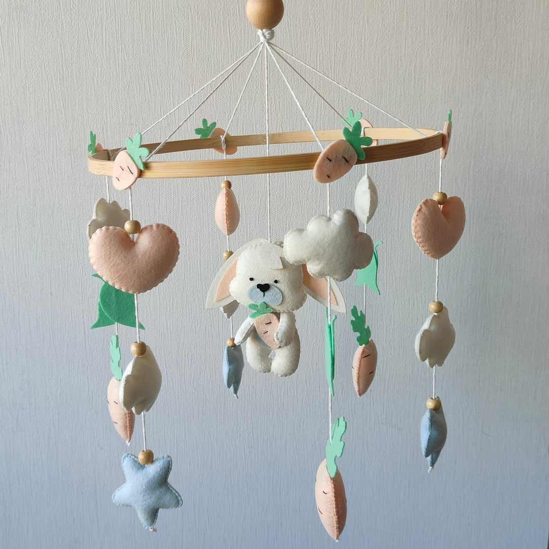 Babble Wrap Cot / Crib Mobile - Bunny Wonderland