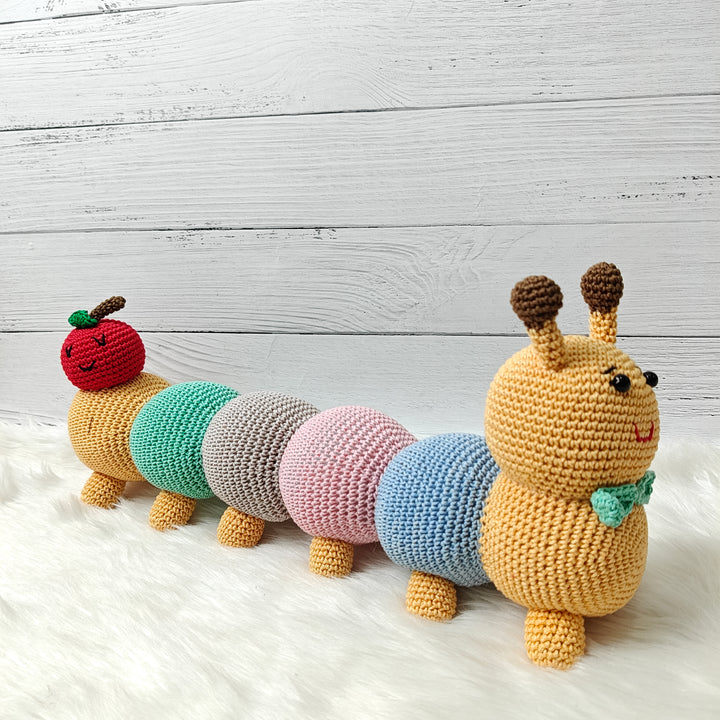 Crochet Toy- Colourful Caterpillar
