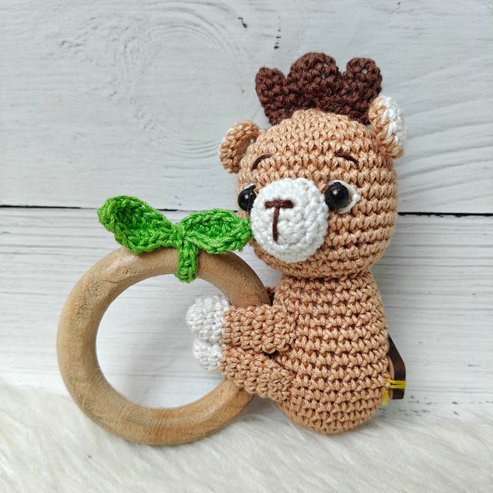 Crochet Rattle - Reindeer