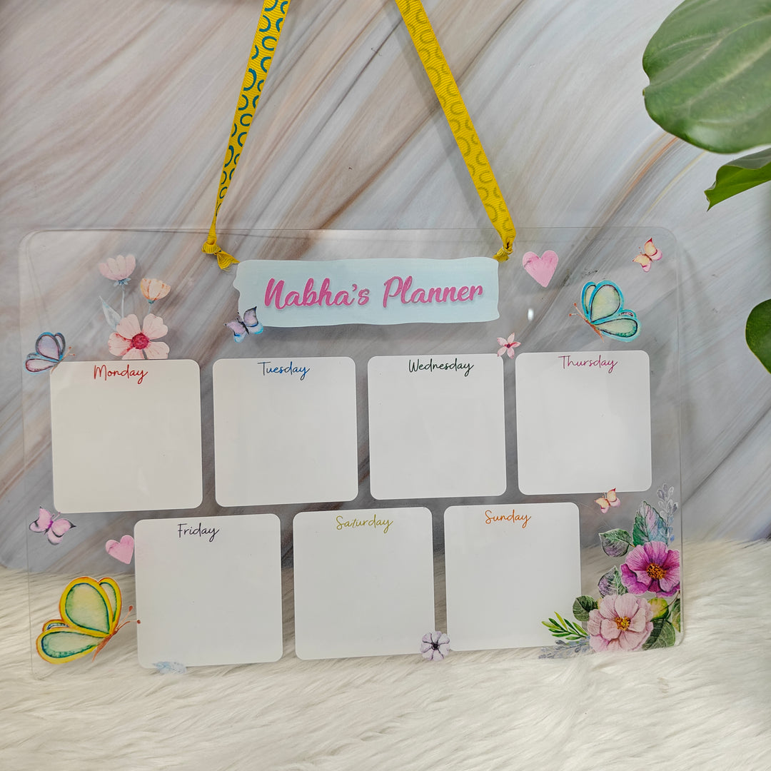 Acrylic planner - Butterfly Wings