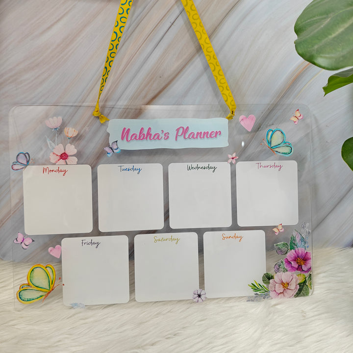 Acrylic planner - Butterfly Wings