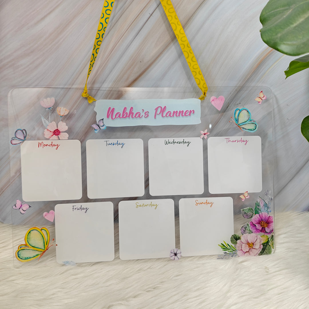 Acrylic planner - Butterfly Wings
