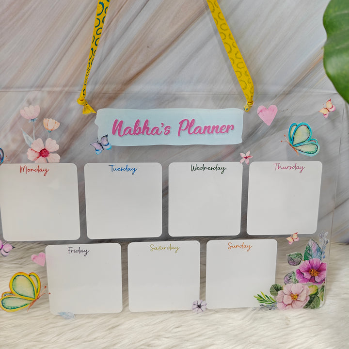Acrylic planner - Butterfly Wings