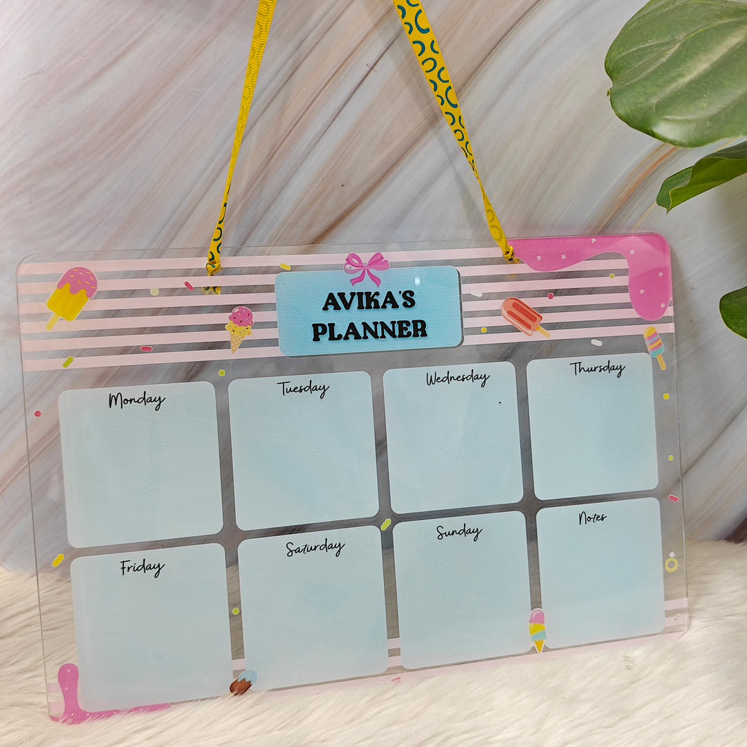 Acrylic planner - Ice Cream Delights