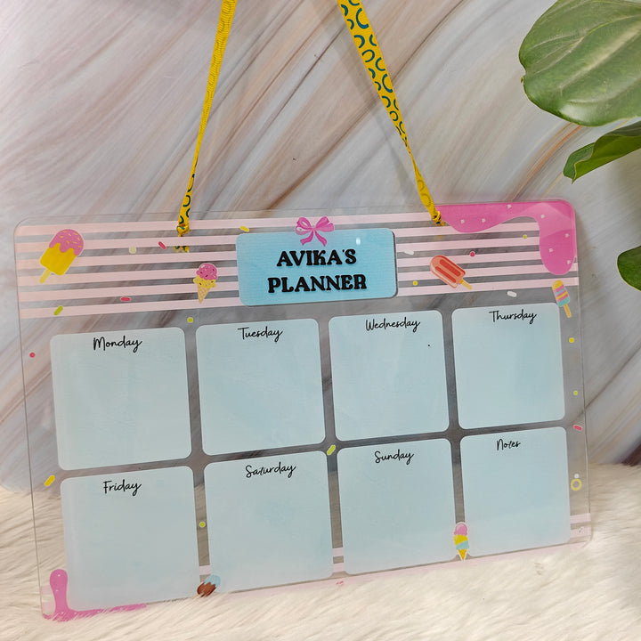 Acrylic planner - Ice Cream Delights