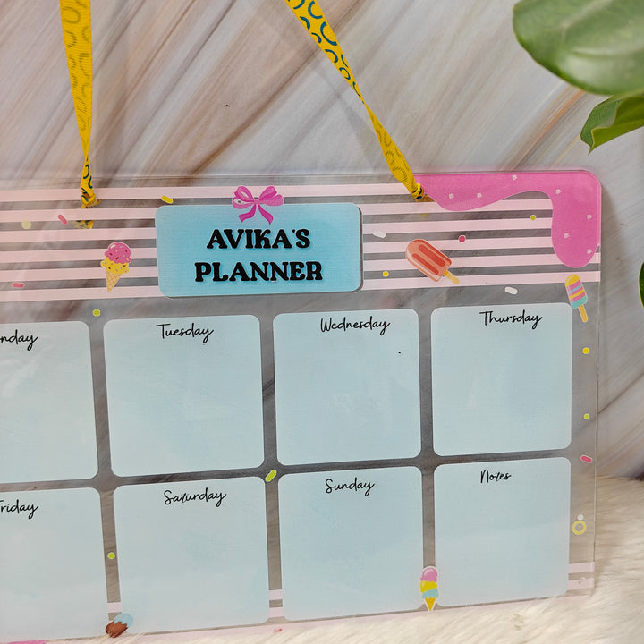 Acrylic planner - Ice Cream Delights