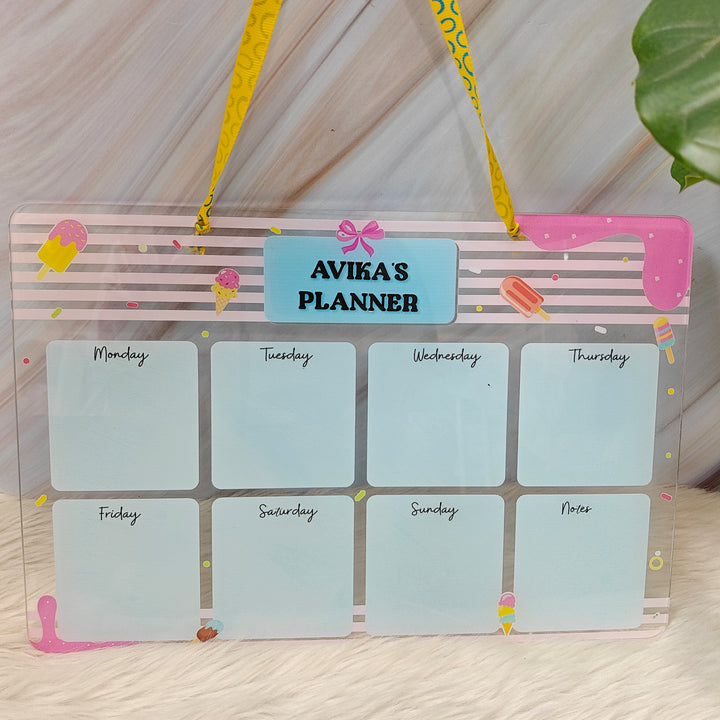 Acrylic planner - Ice Cream Delights
