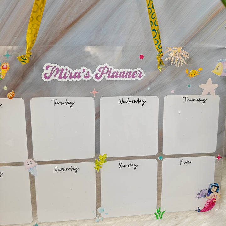 Acrylic planner - Mystical Mermaids