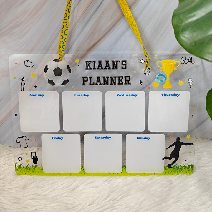 Acrylic planner - Football Frenzy