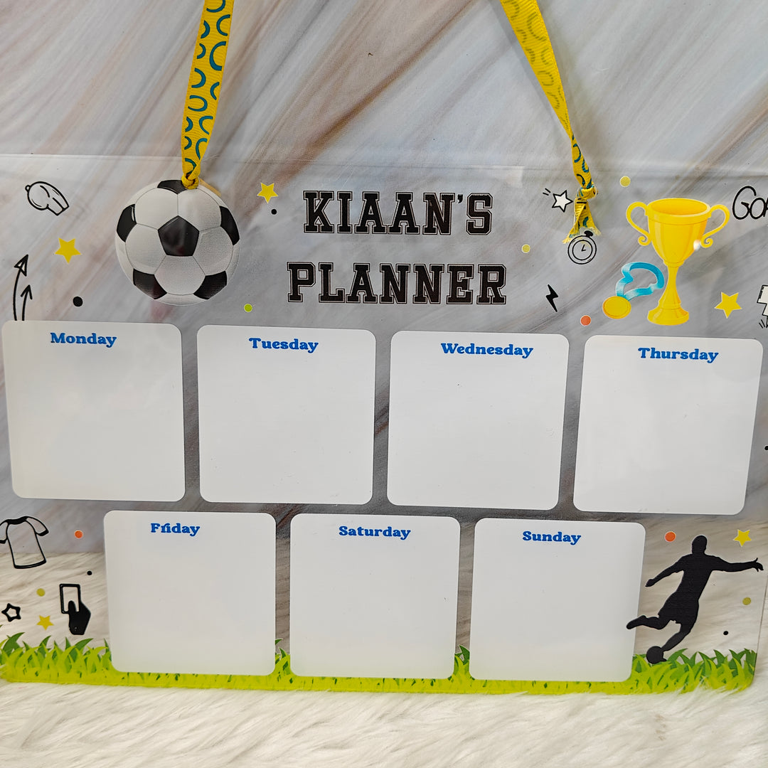 Acrylic planner - Football Frenzy