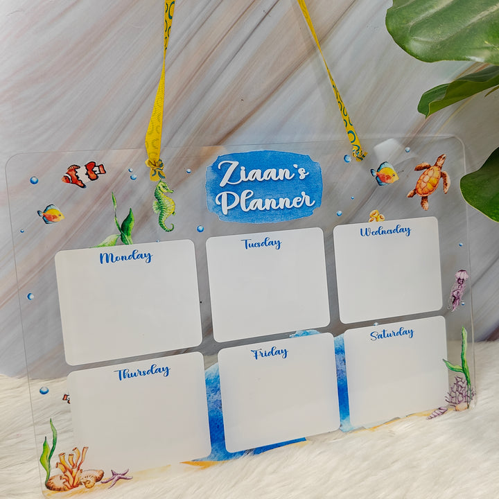 Acrylic planner - Under the Sea