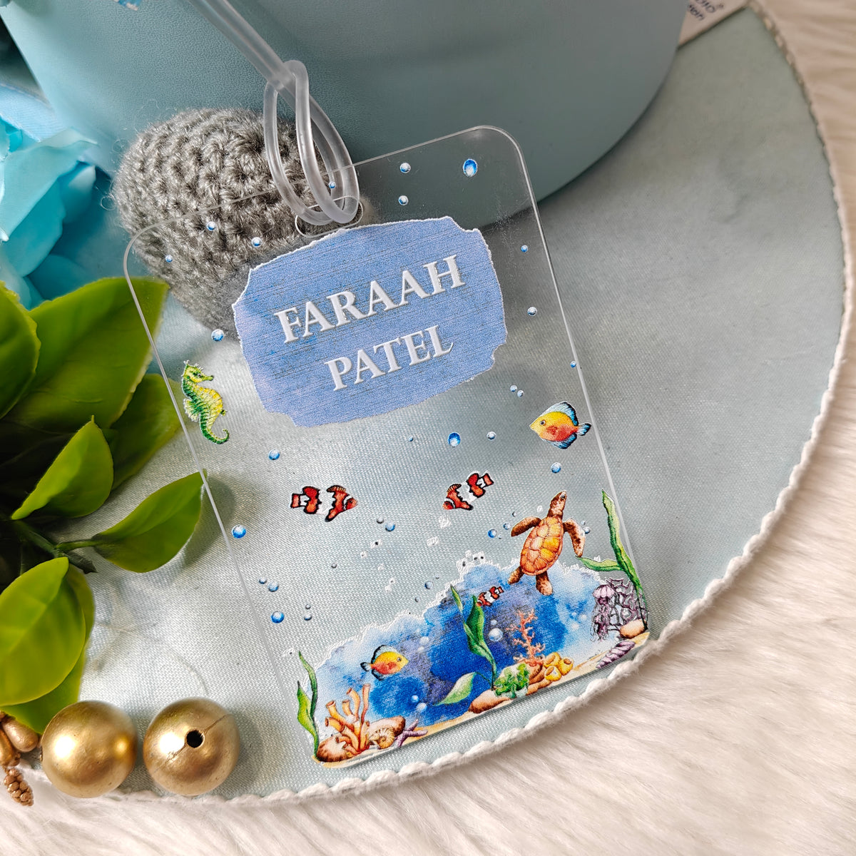 Acrylic Luggage Tag - Under the Sea
