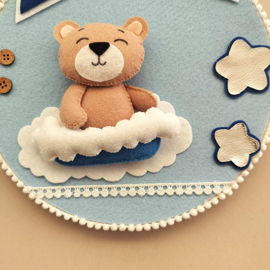 Personalized Teddy Cloud Name Hanging