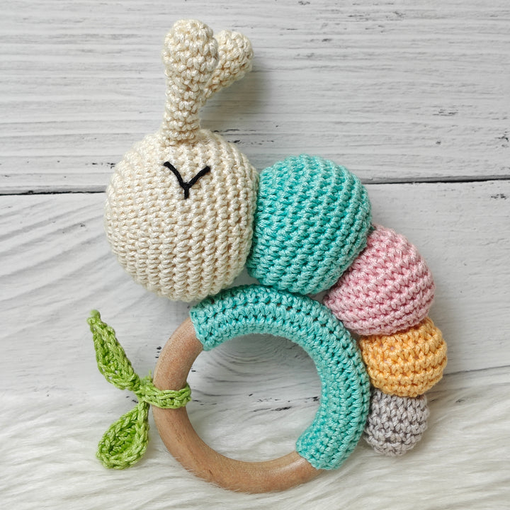 Crochet Rattle -CuddleCrawl – Meadow