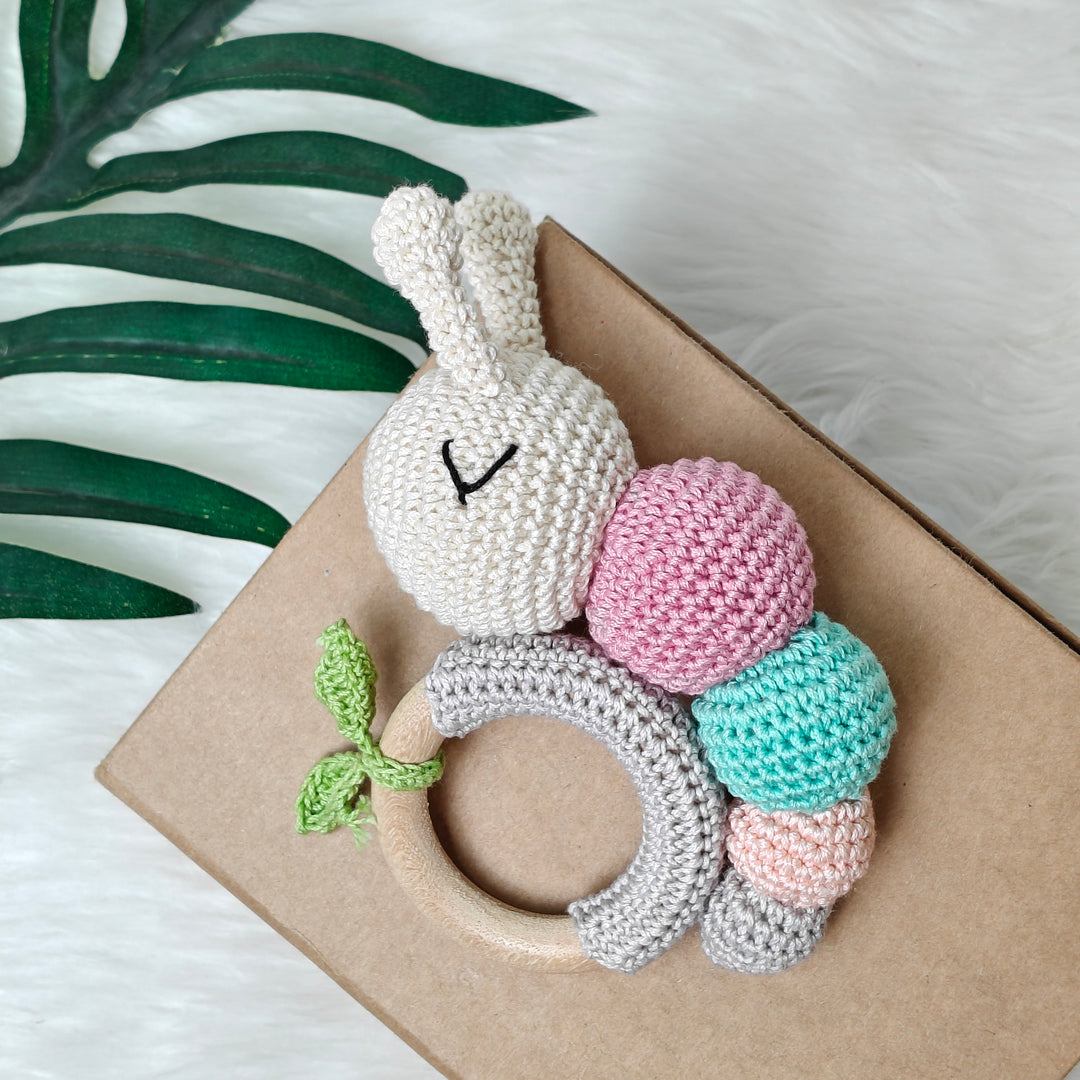 Crochet Rattle - CuddleCrawl – Pebble