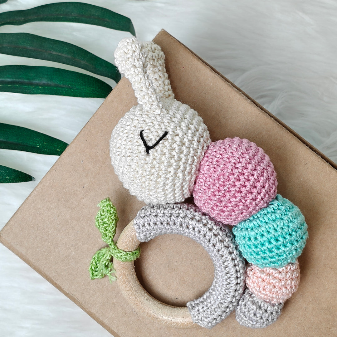 Crochet Rattle - CuddleCrawl – Pebble
