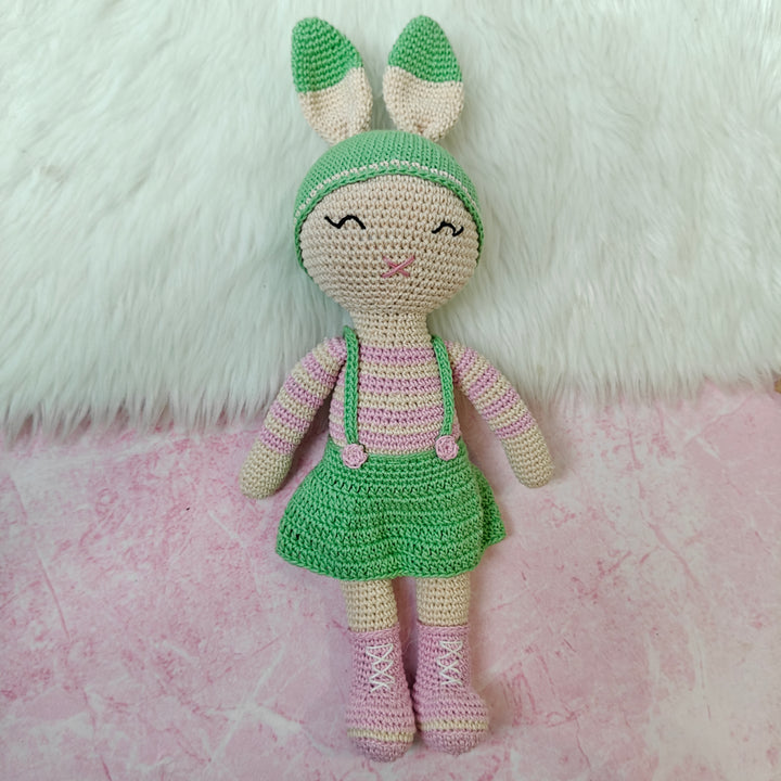 Crochet Toy- Bunny Bliss (Aqua-Pink)