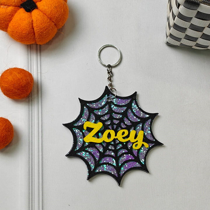 Personalized Halloween Keychain – Enchanted Web