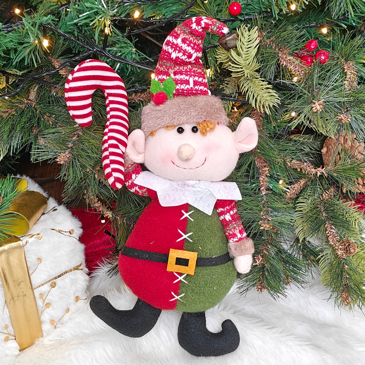 15" Candy Cane Elf