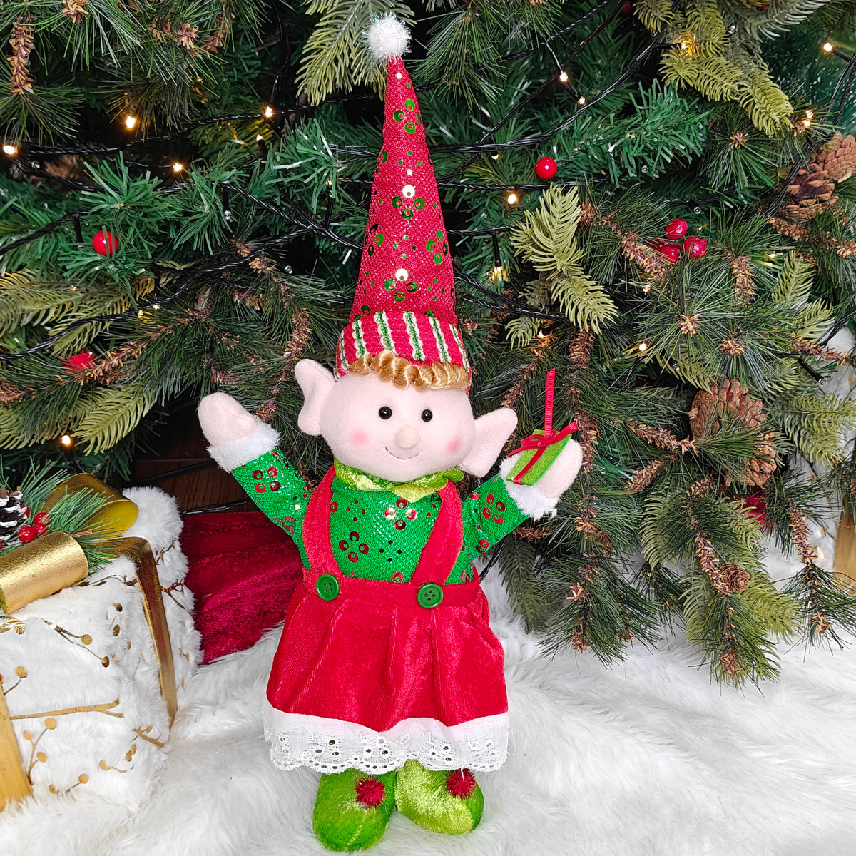 25" Elfie in Red with Extended Legs