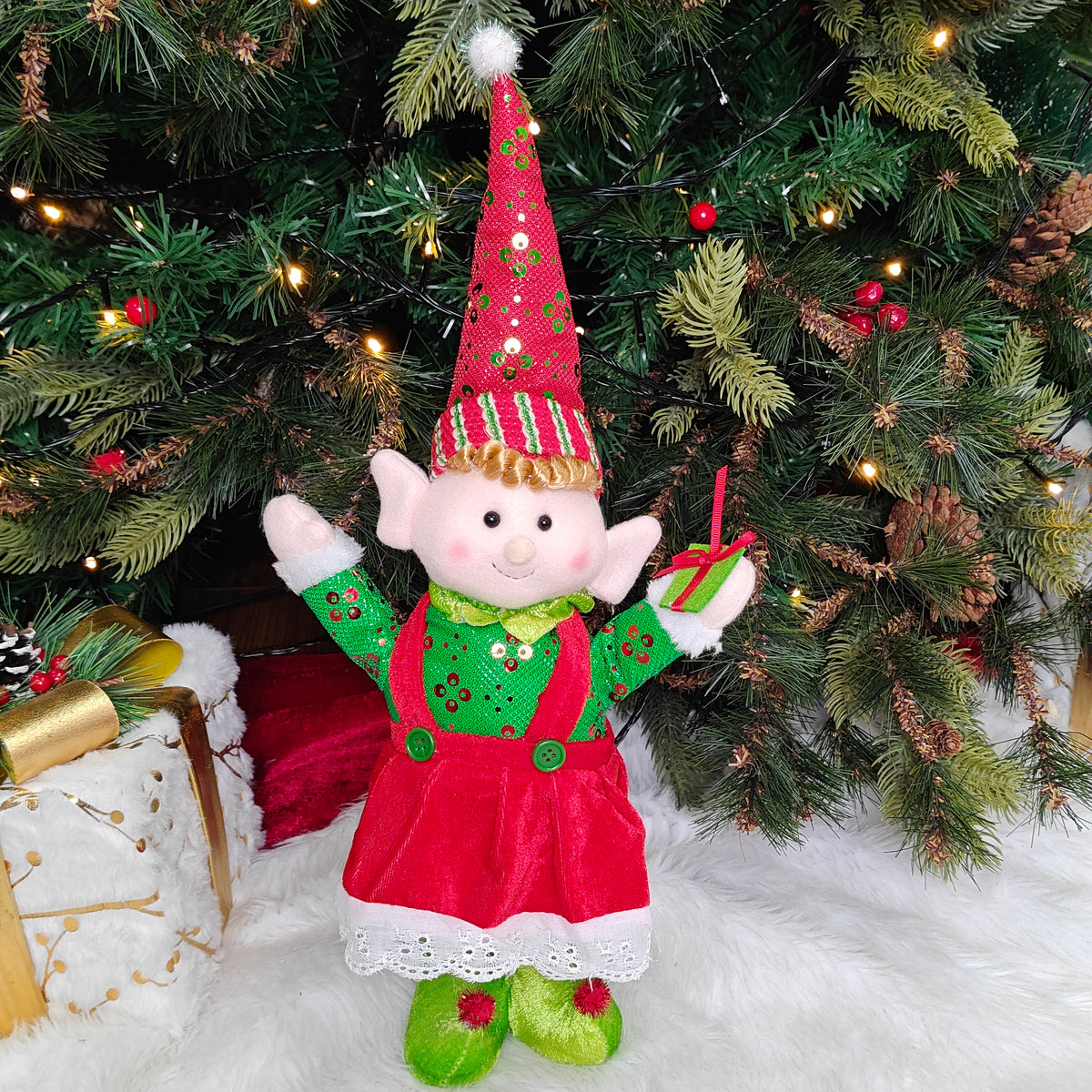 25" Elfie in Red with Extended Legs