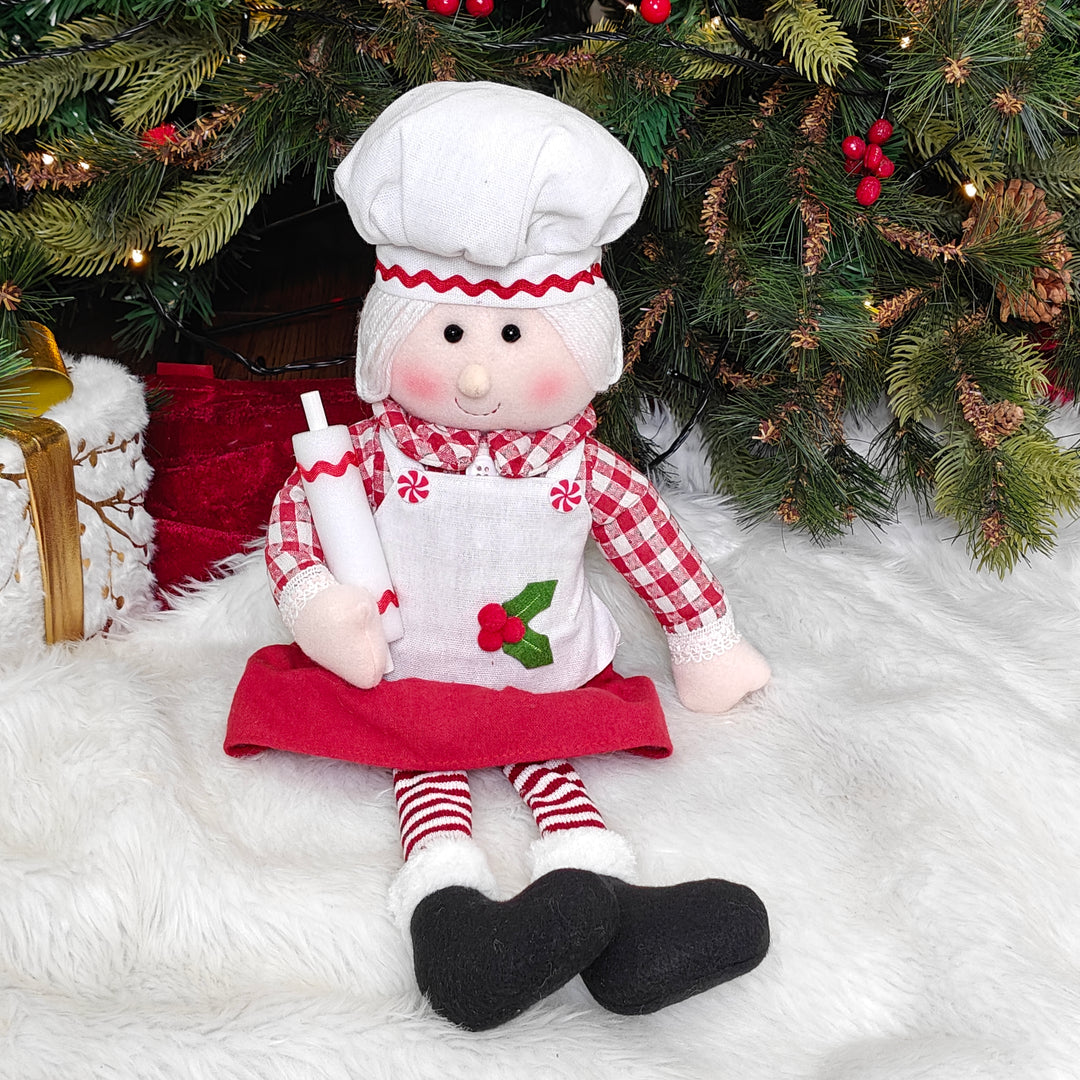 Mrs Claus Baking Beauty - Dangling Legs