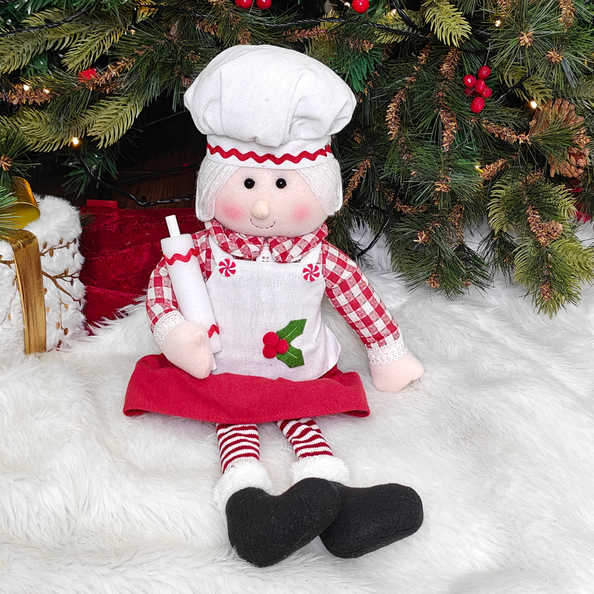 Mrs Claus Baking Beauty - Dangling Legs
