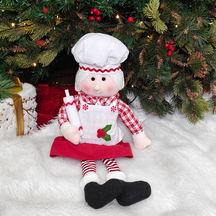 Mrs Claus Baking Beauty - Dangling Legs