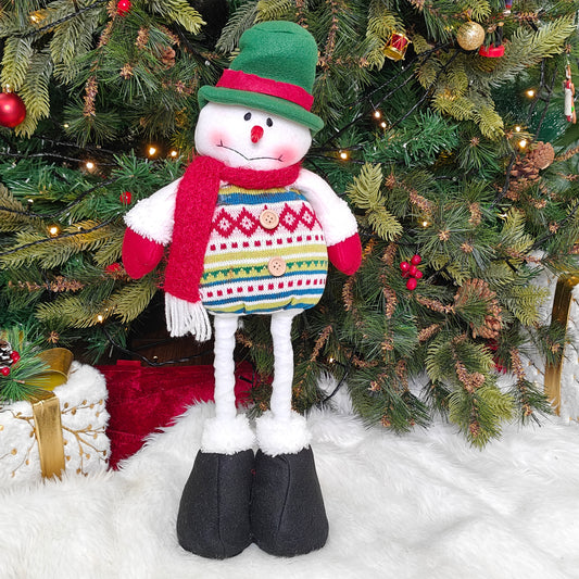 20" Cozy Knit Festive - Extendable Legs- Snowman