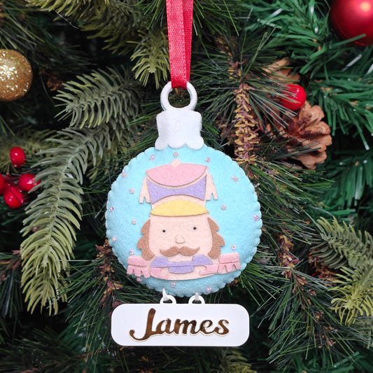 Pastel Nutcracker Felt Ornament