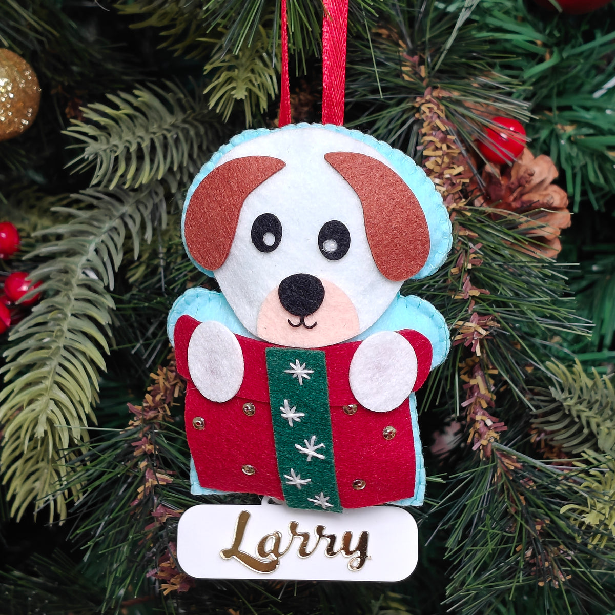 Festive Paw Buddy Felt Ornament