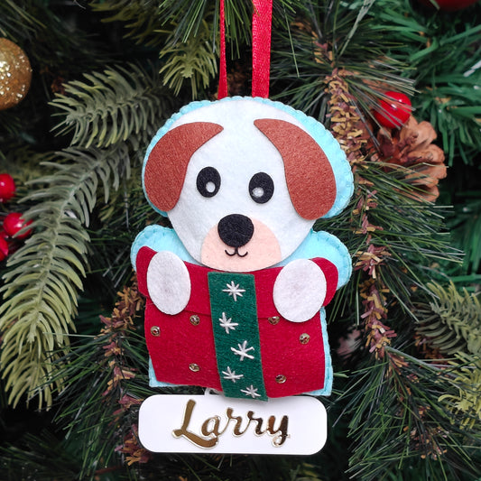 Festive Paw Buddy Felt Ornament