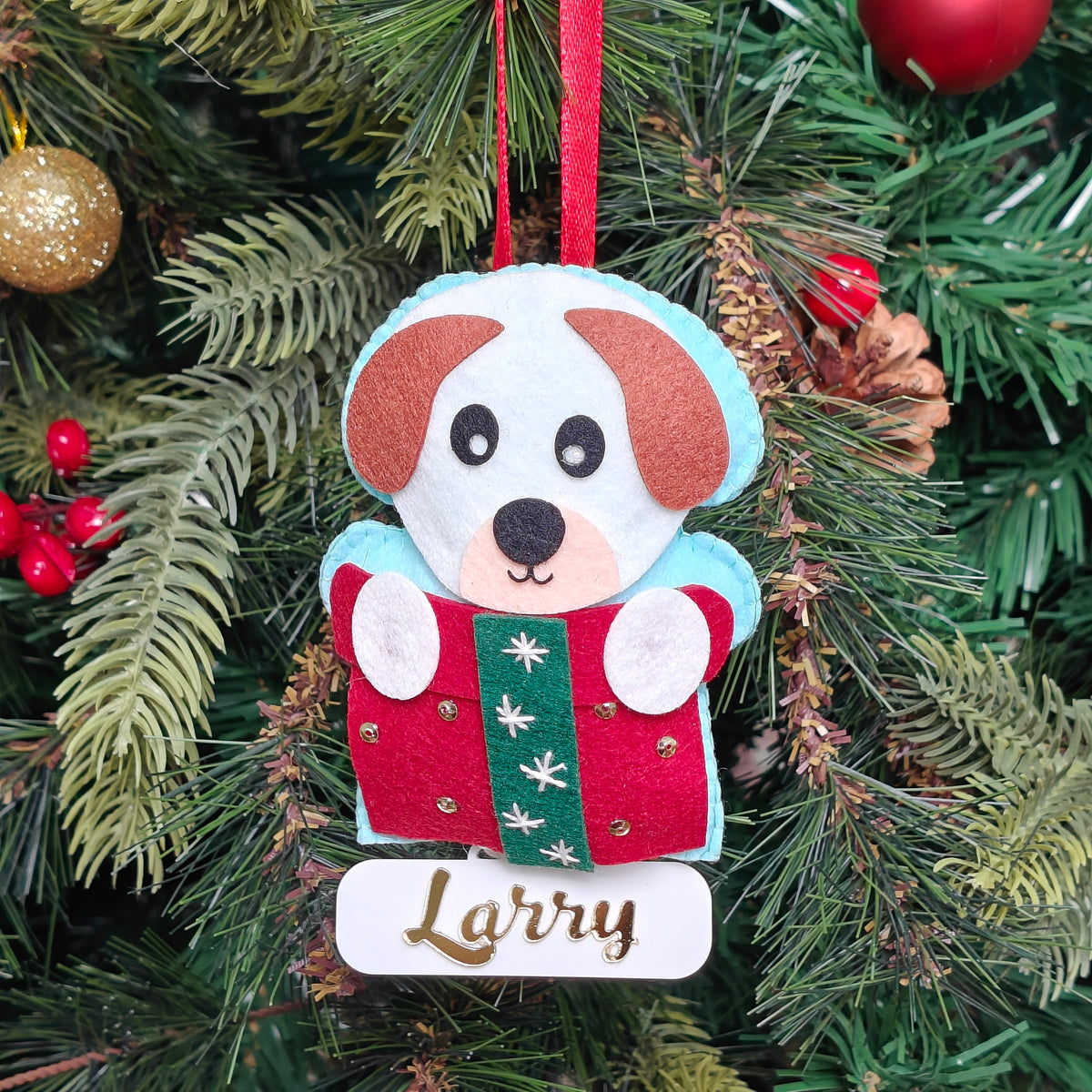 Festive Paw Buddy Felt Ornament