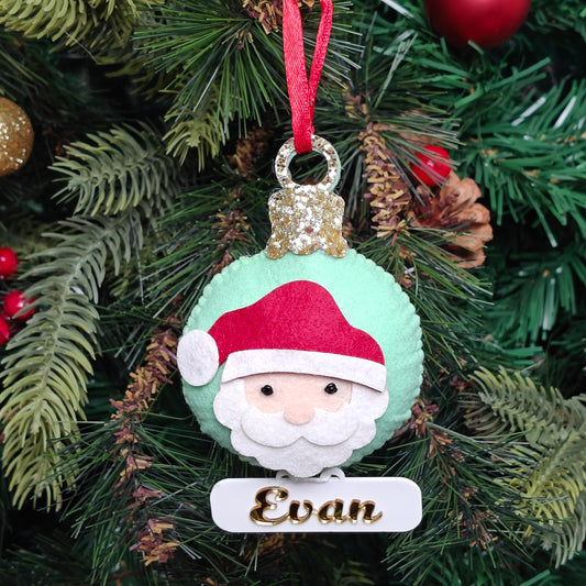 Festive Santa Felt Ornament