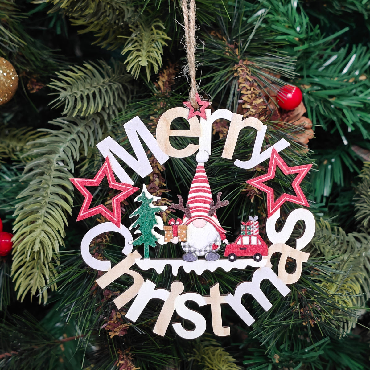 Gnome Merry Christmas Ornament