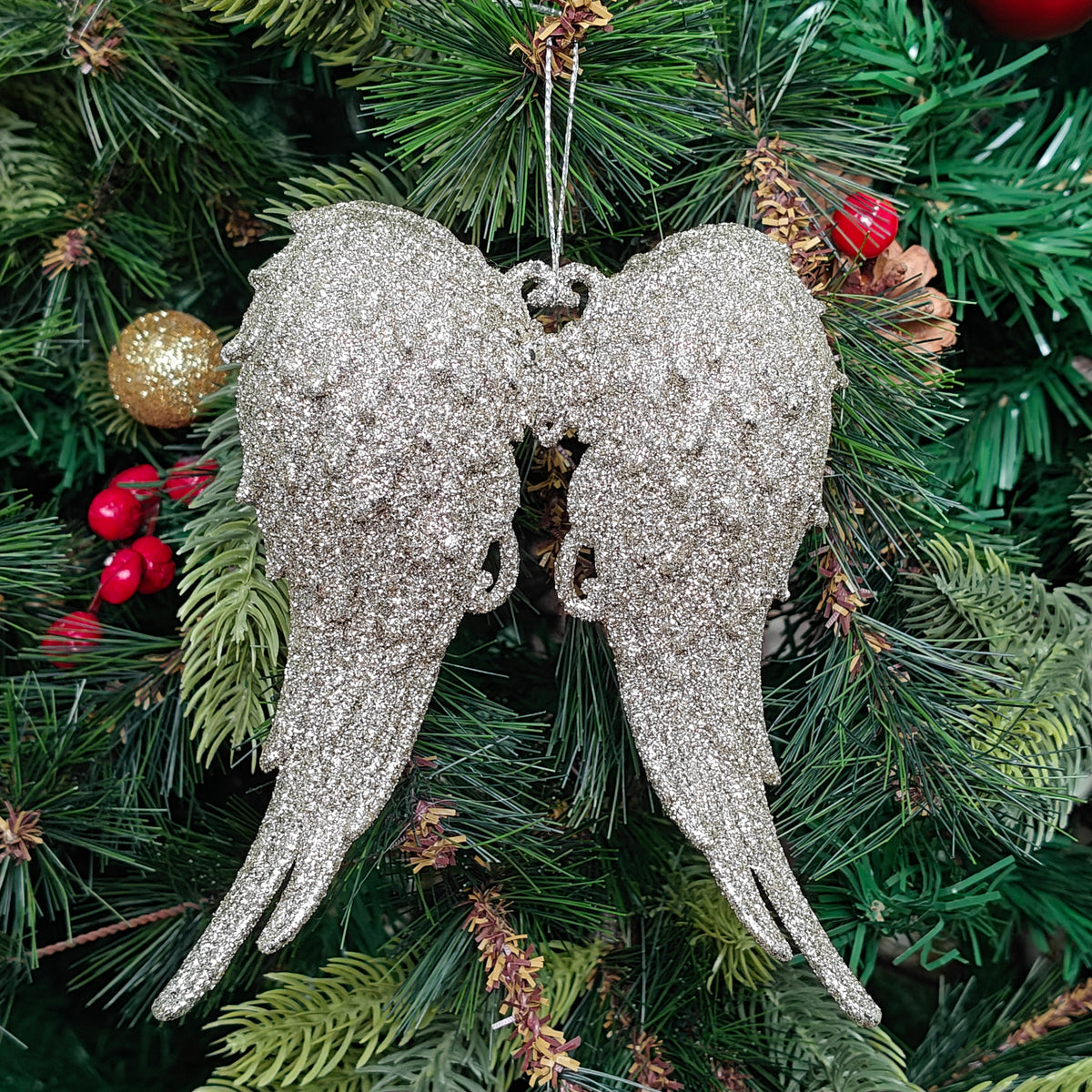 Celestial Wings Glitter Ornament
