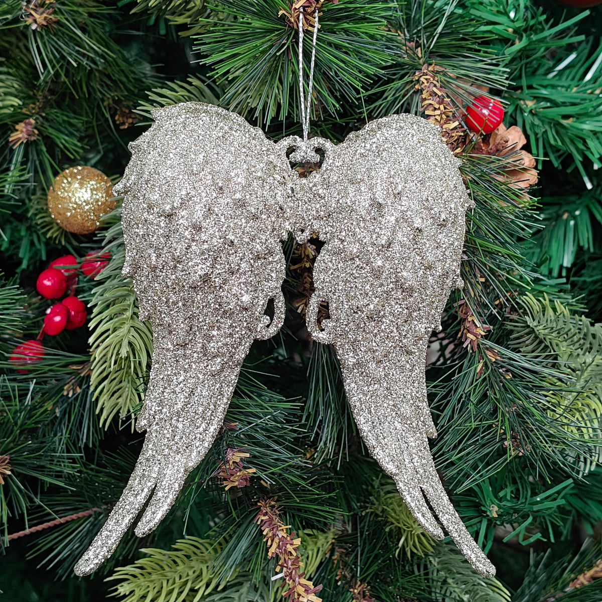 Celestial Wings Glitter Ornament