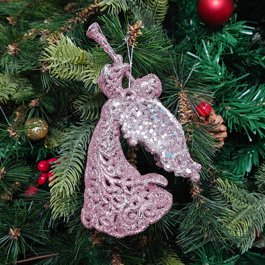 Blush Angel Glitter Ornament