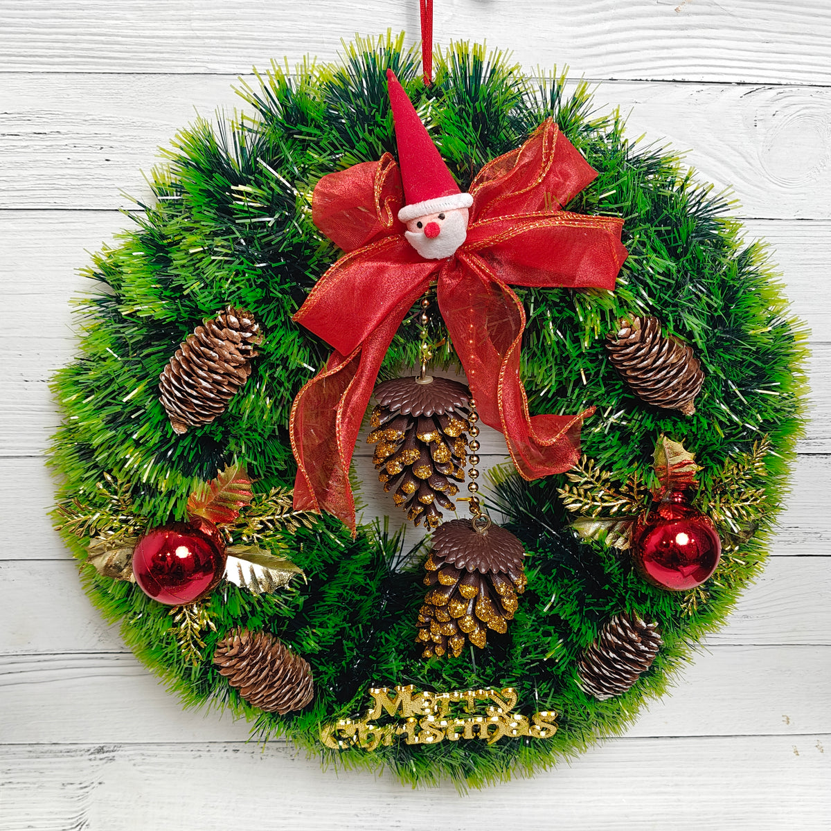 15" Crimson Charm Wreath