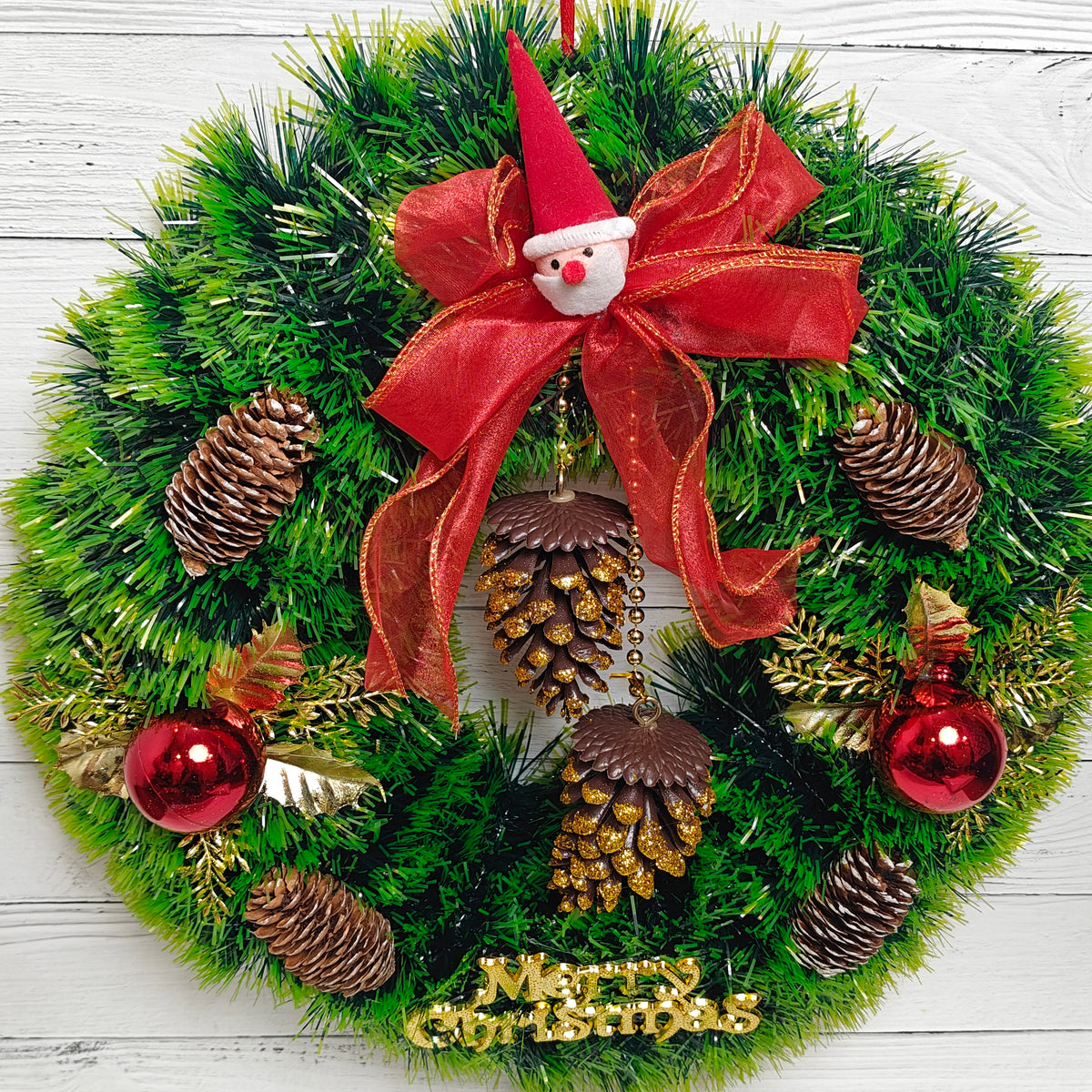 15" Crimson Charm Wreath