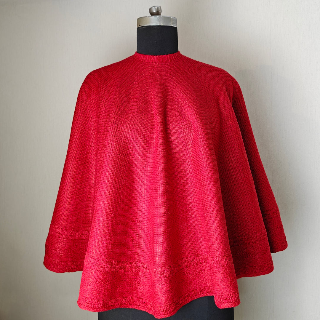 Babble Wrap 50" Tree Skirt-to-Cape  - Crochet Crimson Circle