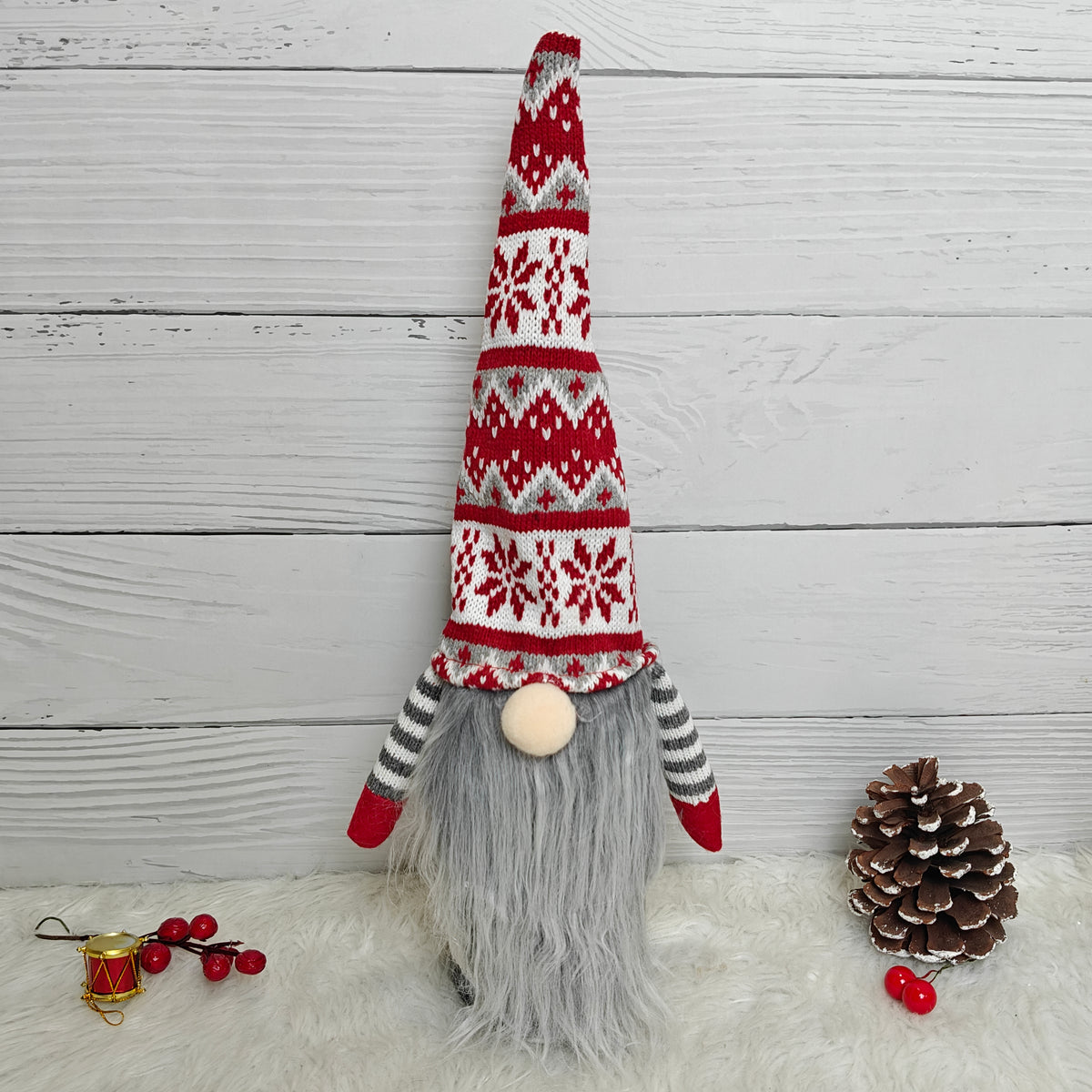 Nordic Knit Gnome Wine Bottle Covers - Set of 2