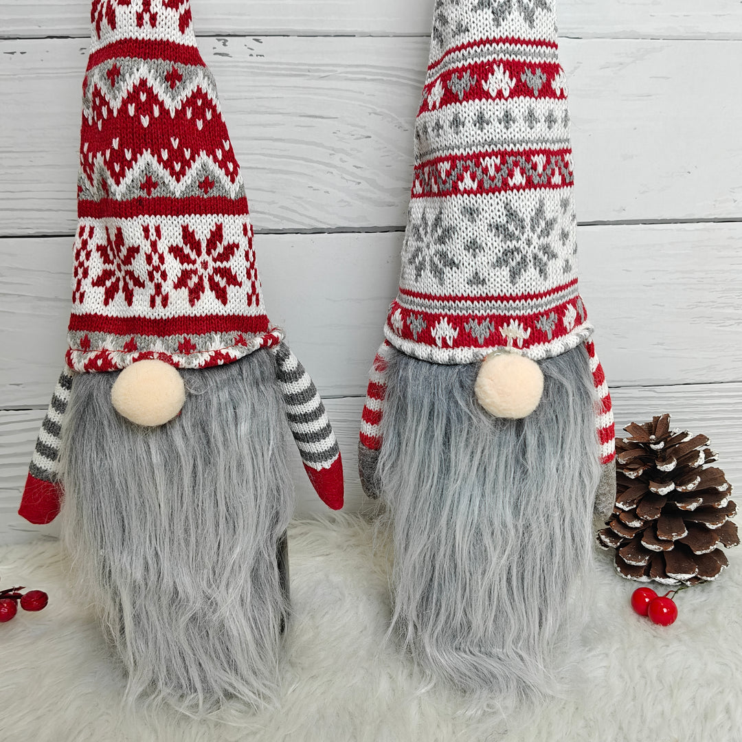 Nordic Knit Gnome Wine Bottle Covers - Set of 2