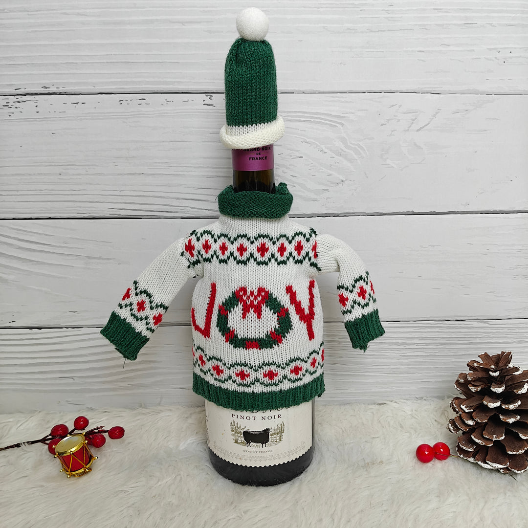Knit Sweater Wine Bottle Covers - Set of 2