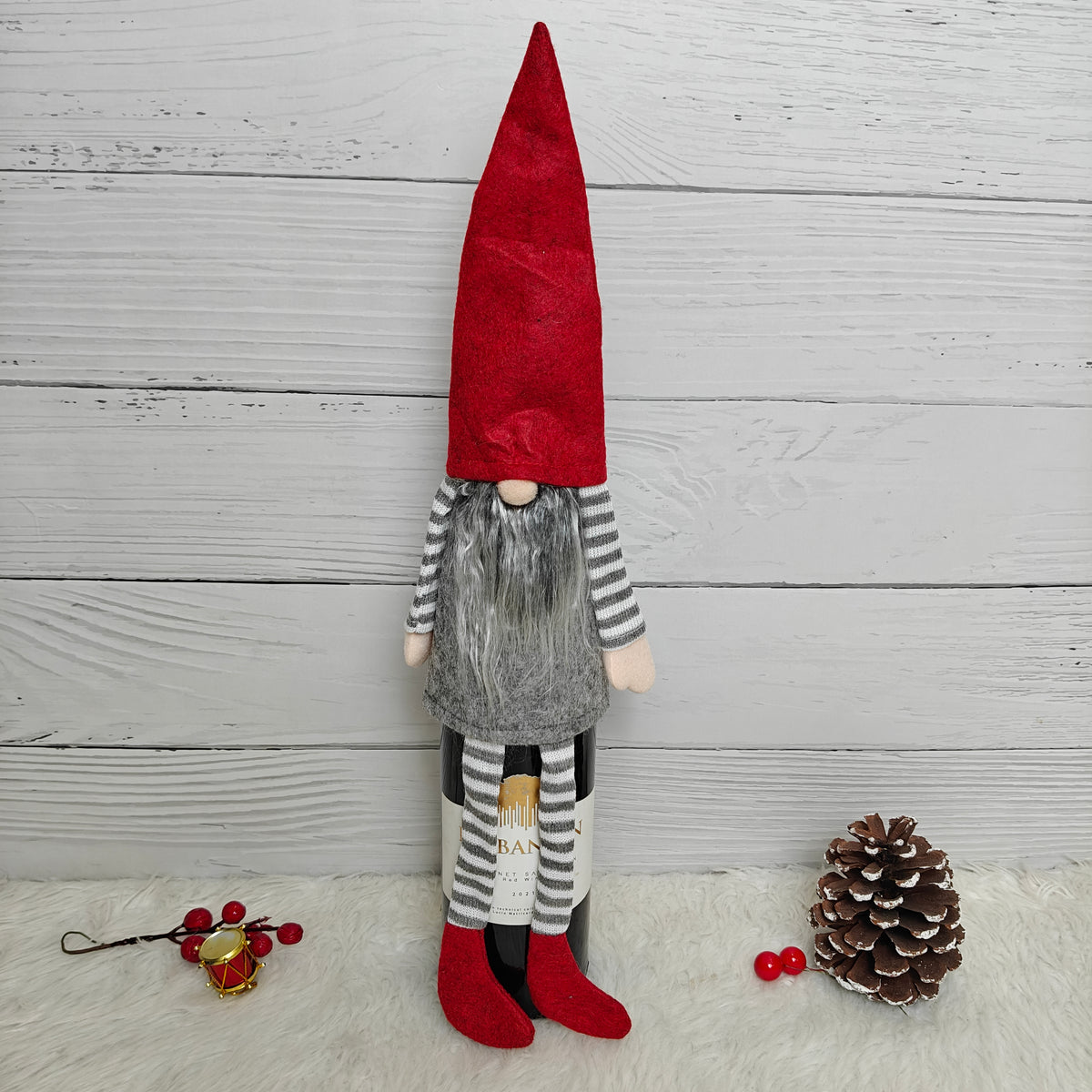 Red Hat Gnome Wine Bottle Cover