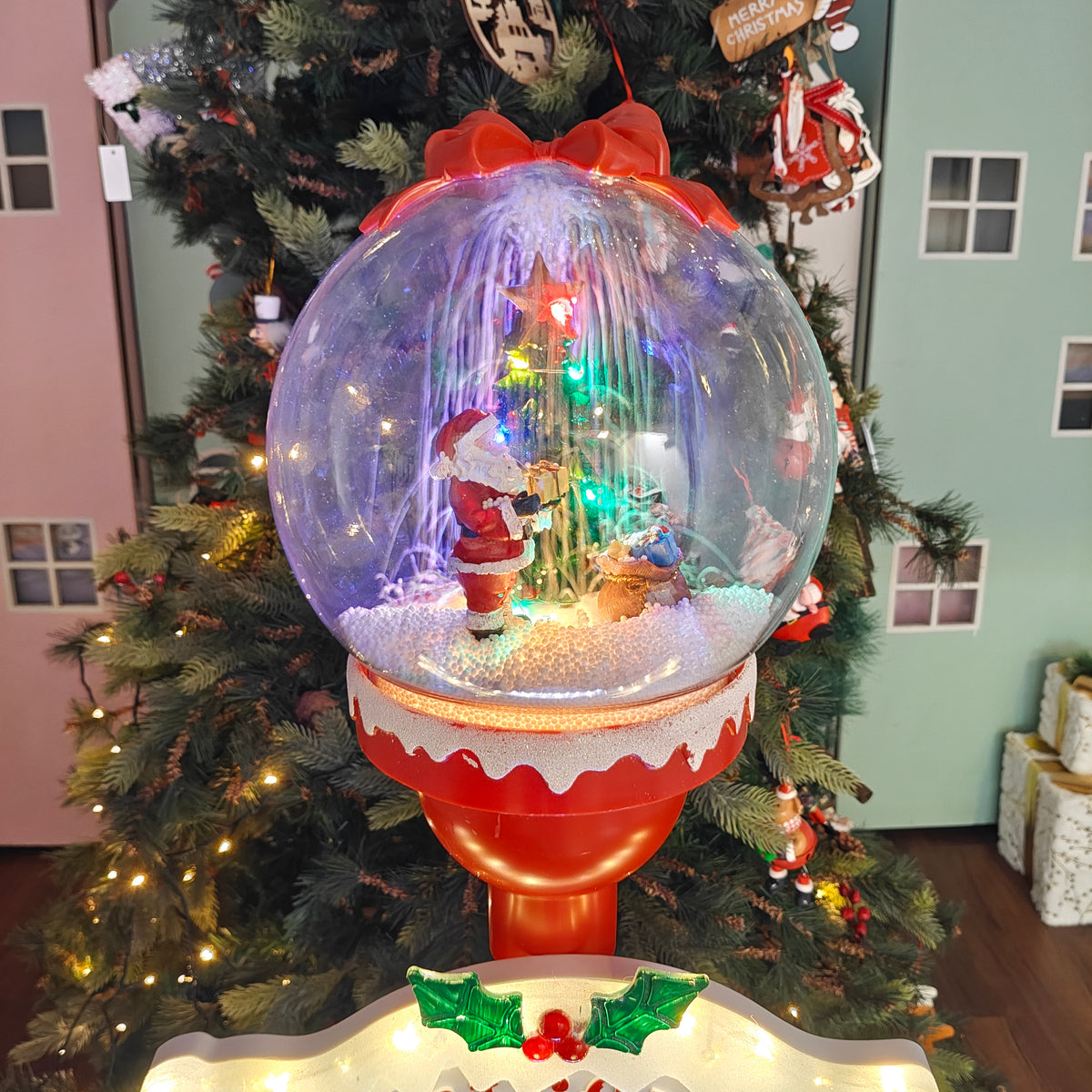 3.75 ft Light-Up North Pole Signpost