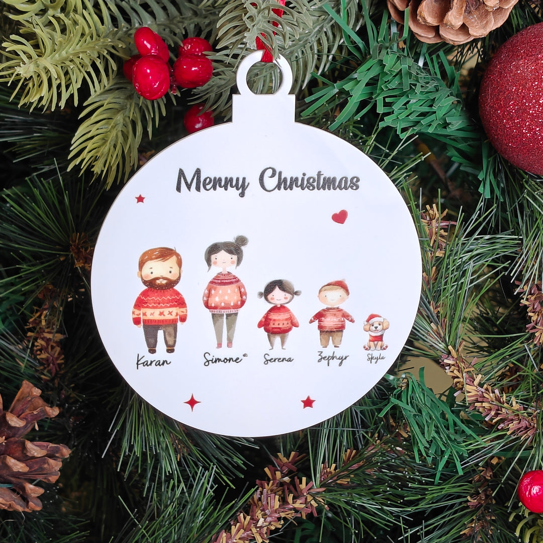 Family Portrait Christmas Ornament