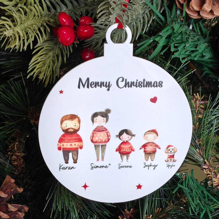 Family Portrait Christmas Ornament