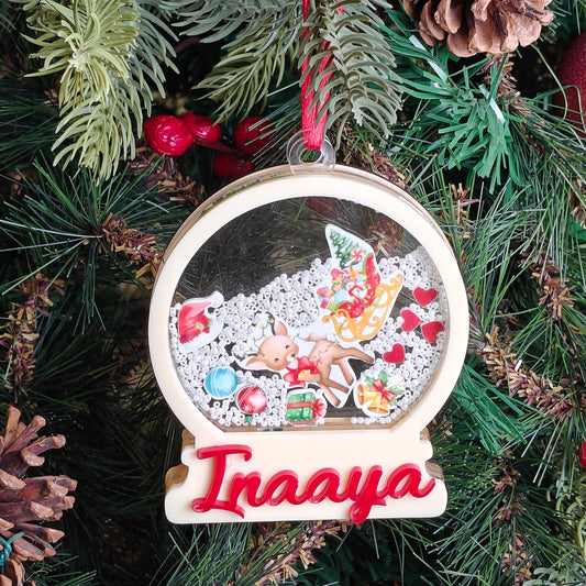 Holiday Reindeer Shaker Ornament